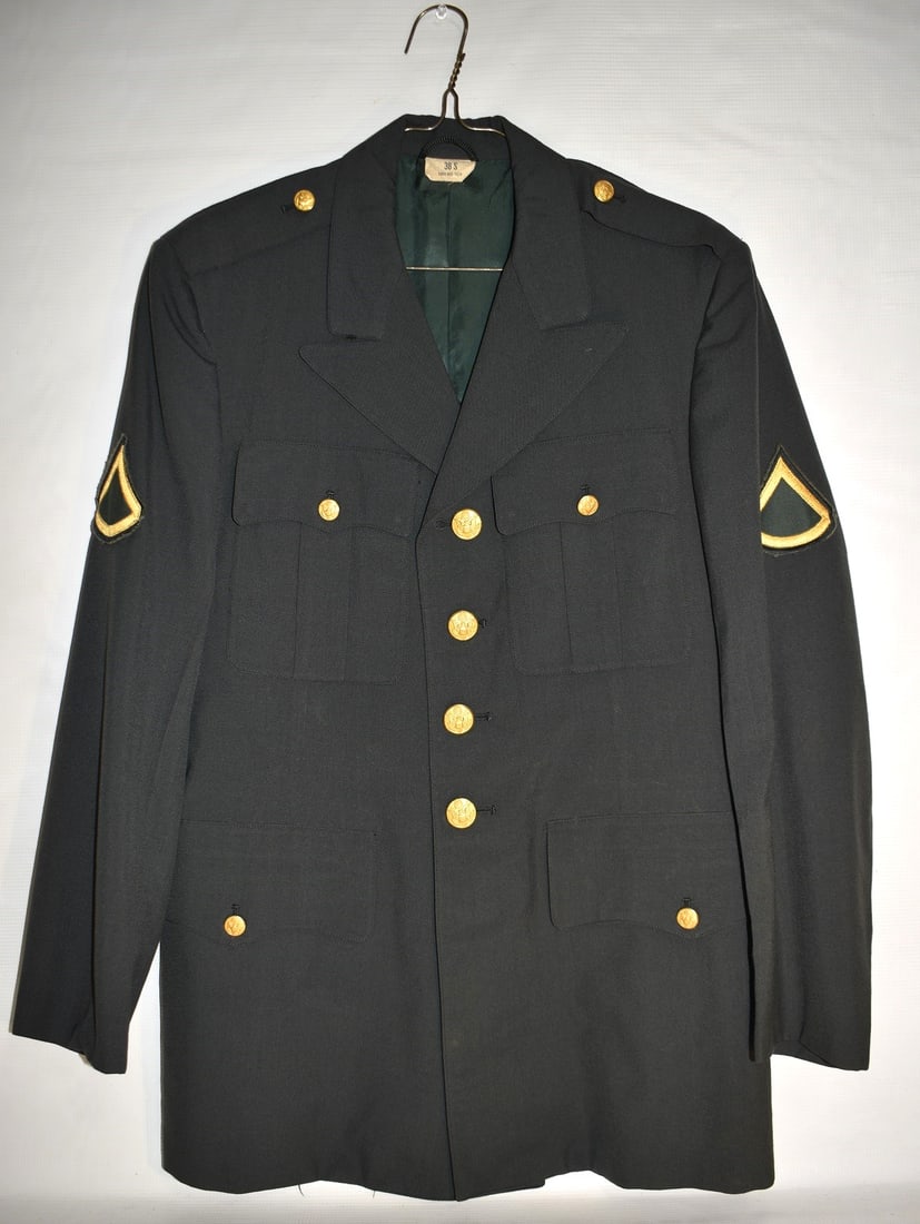 US ARMY DRESS JACKET, C. 1970'S, SIZE 38 S (1 of 8)