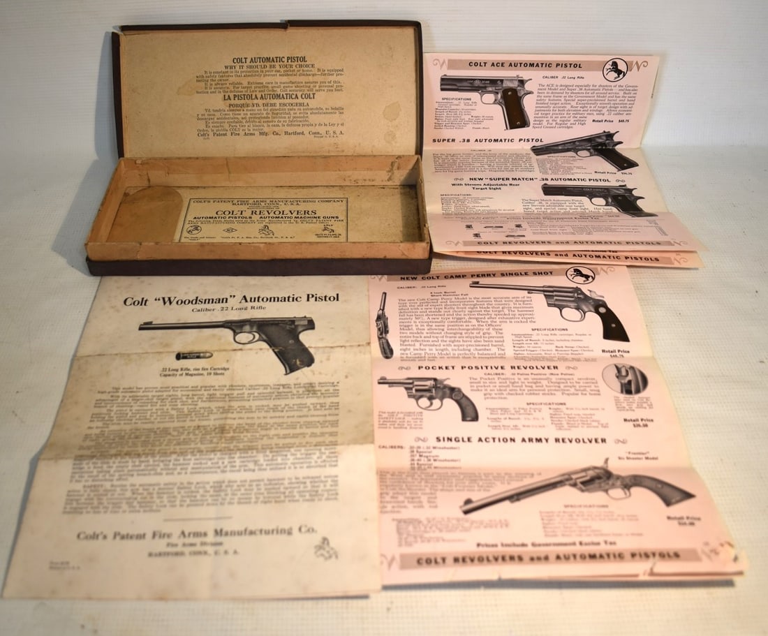 VINTAGE COLT WOODSMAN 22 CAL. AUTO PISTOL BOX (ONLY) (1 of 3)