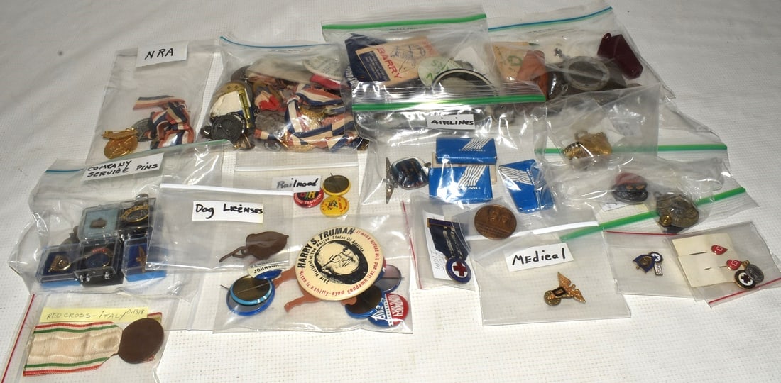 LOT ASSORTED PINS, PATCHES, MEDALS (1 of 9)