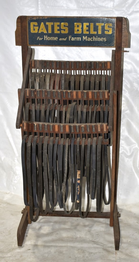 "GATES" BELTS DISPLAY RACK, C. 1930 (1 of 7)