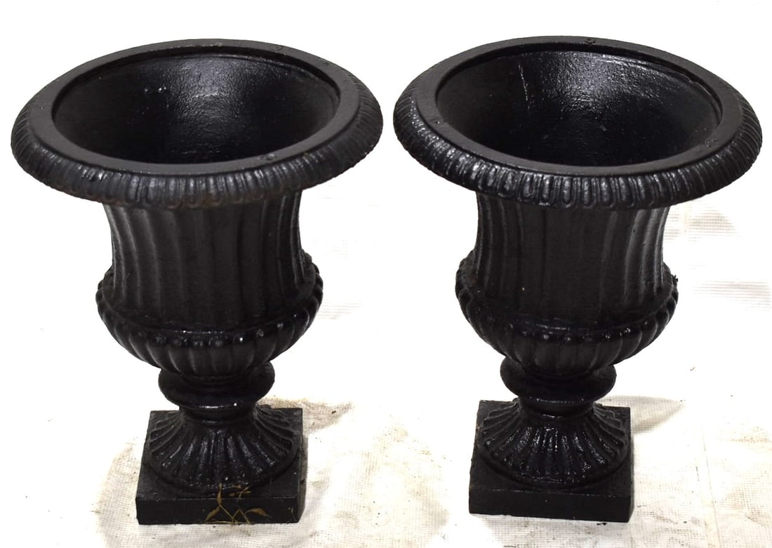 PR. CAST IRON PLANTERS, 15" X 12" (1 of 4)