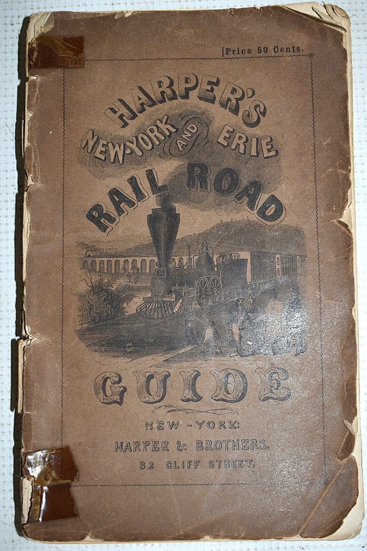 NEW YORK & ERIE RAILROAD TRAVEL GUIDE, C. 1851 (1 of 3)