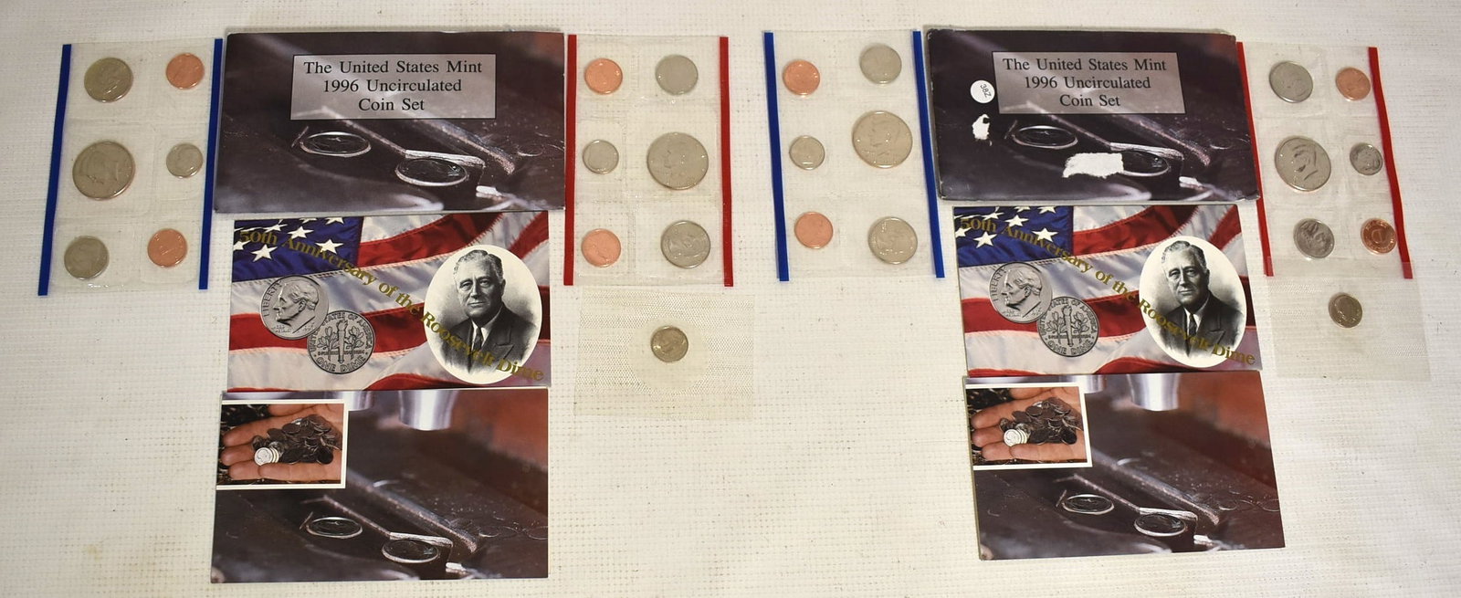 LOT (2) US MINT UNC COIN SETS 1996 (1 of 9)