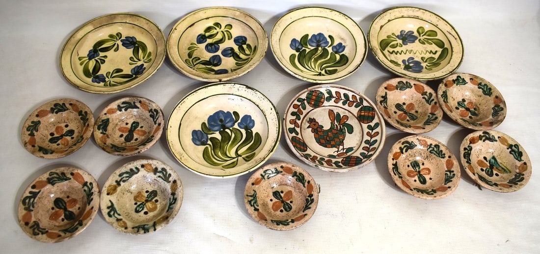 LOT (24) ASSORTED CONTINENTAL REDWARE INCL. DECORATED (1 of 13)