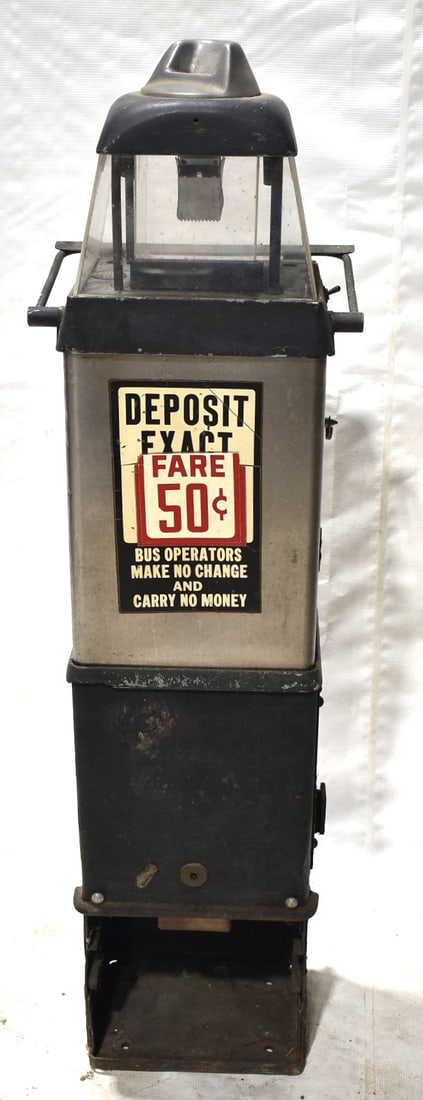 VINTAGE BUS TOKEN MACHINE, C. 1940/50, H. 42" (1 of 9)