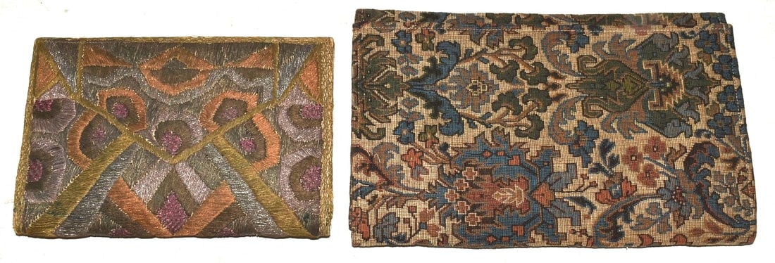LOT (2) VICTORIAN TAPESTRY CLUTCHES/HANDBAGS (1 of 17)