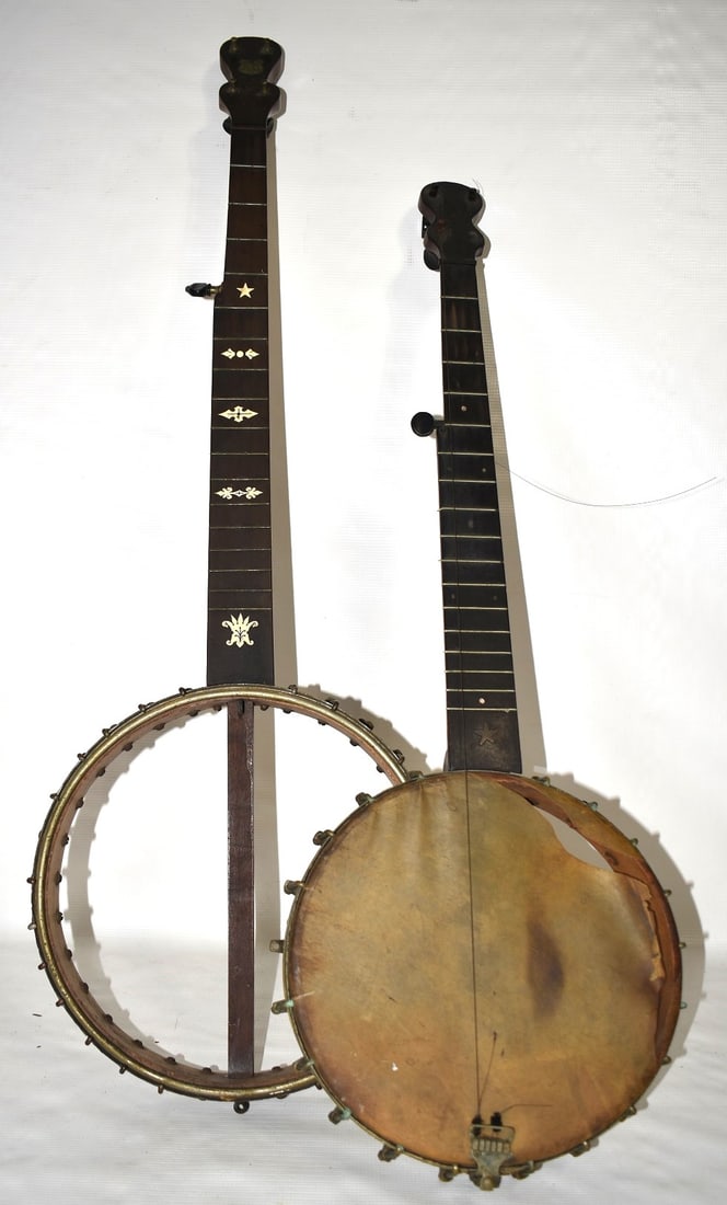 LOT (2) BUCKBEE UNMARKED BANJO & T. BOSKE 5-STR. BANJOS (1 of 12)