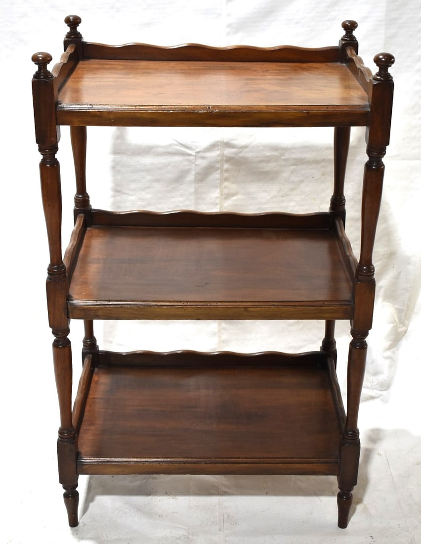 3 TIER MAHOGANY BOOK CASE, H. 39", W. 24", D. 16" (1 of 5)