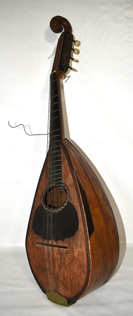LUTE GUITAR 1890'S TROIANI FIGLIO, ROME ITALY (1 of 5)