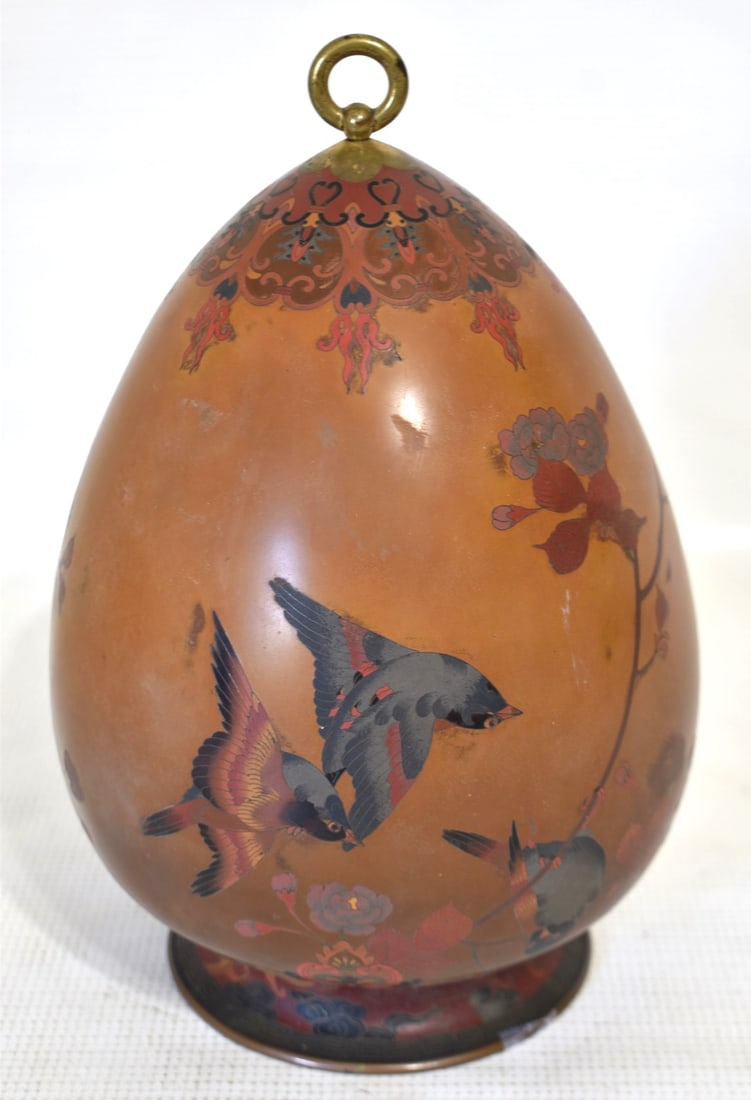RARE JAPANESE CLOISONNE (NAMIKAWA) W/GOLD & SILVER WIRE (1 of 4)