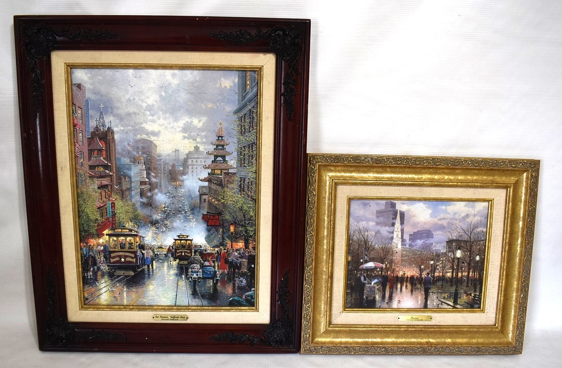 LOT (2) THOMAS KINCADE PRINTS W/CERTIFICATES, 20TH C.: LOT (2) THOMAS KINCADE PRINTS W/CERTIFICATES, 20TH C., LARGEST 16" X 12"