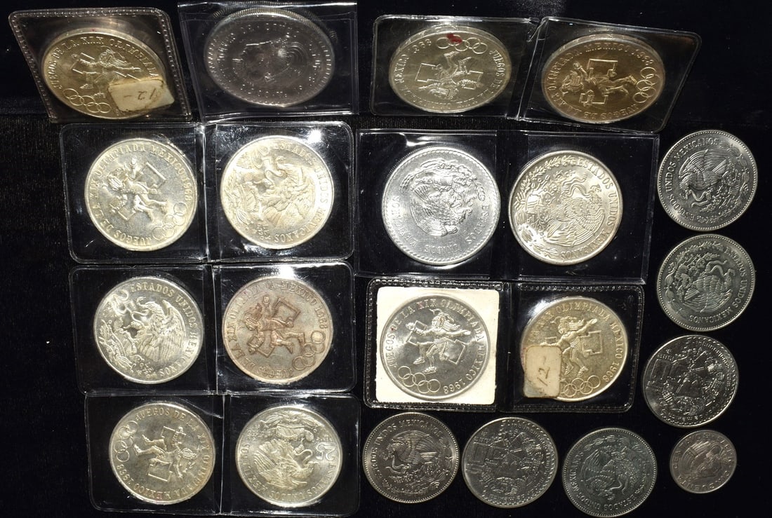 LOT ASSORTED INCLUDES MEXICAN SILVER ROUNDS - 2