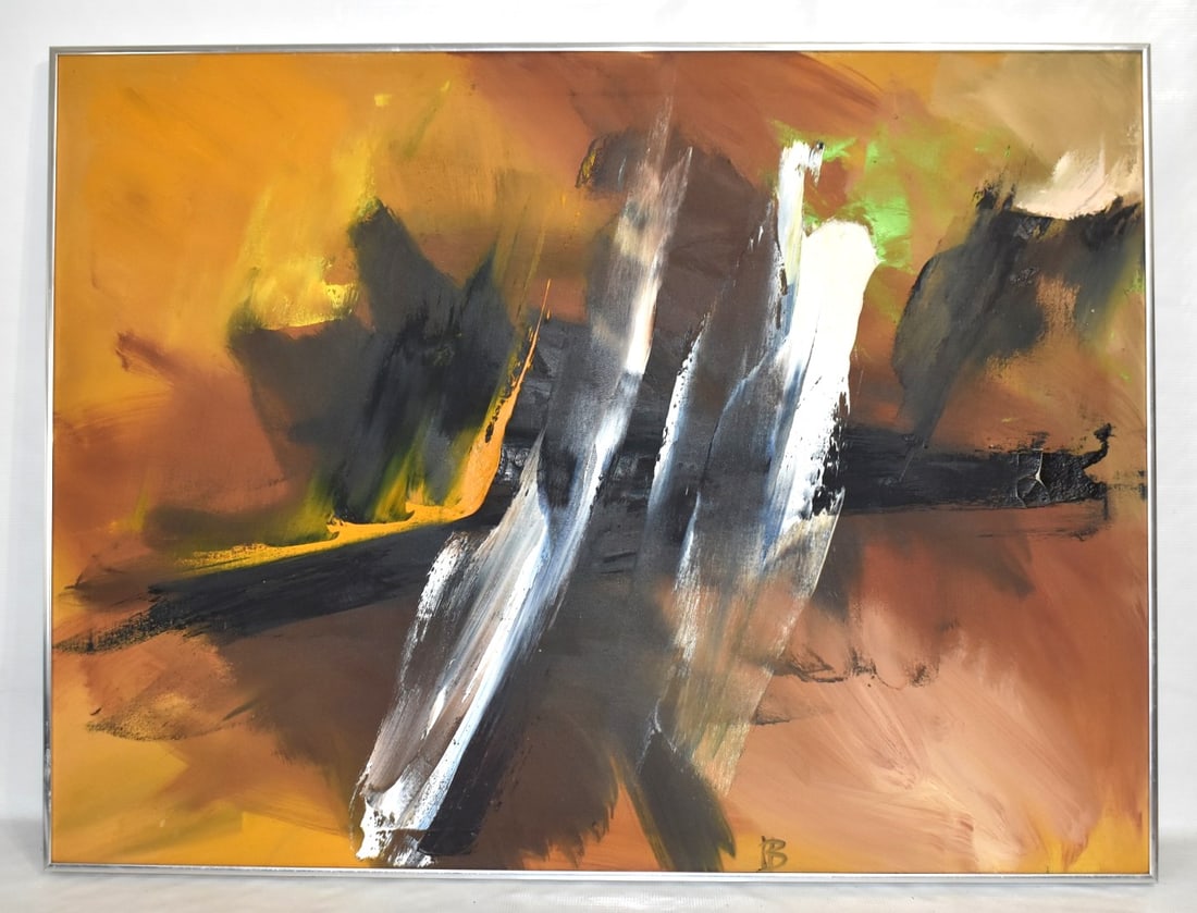 O/C ABSTRACT SIGNED H B IN MONOGRAM, C. 1960/70 (1 of 4)