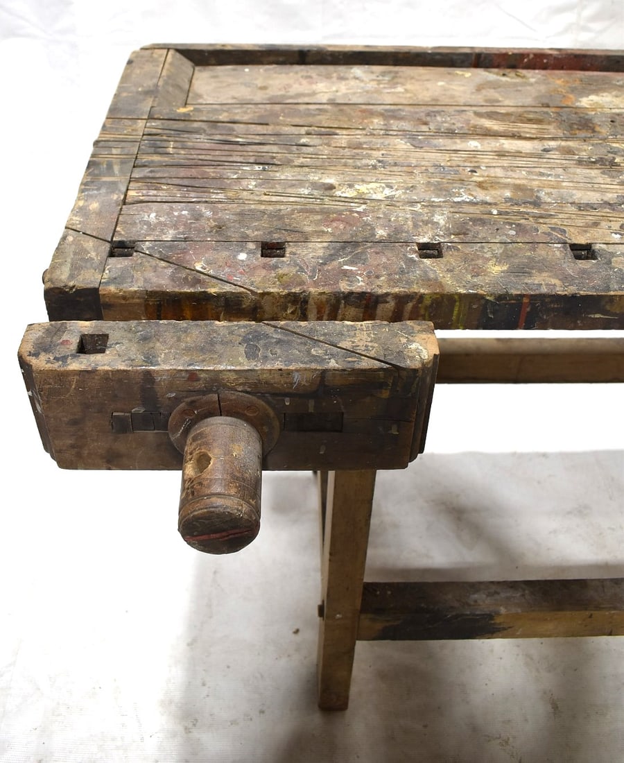 COUNTRY MAPLE CARPENTER'S WORK BENCH - 2