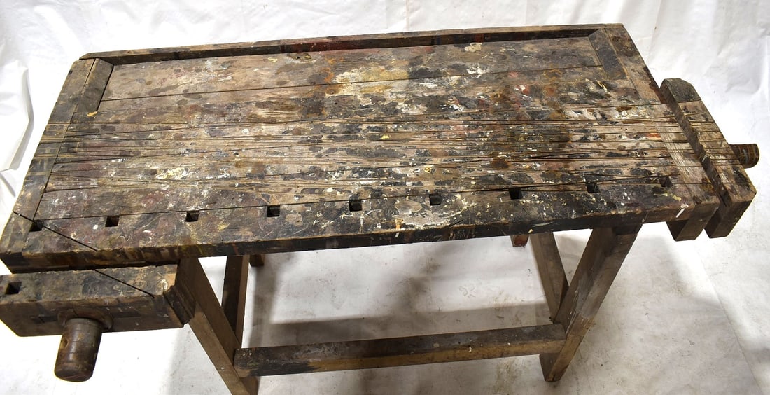 COUNTRY MAPLE CARPENTER'S WORK BENCH - 3