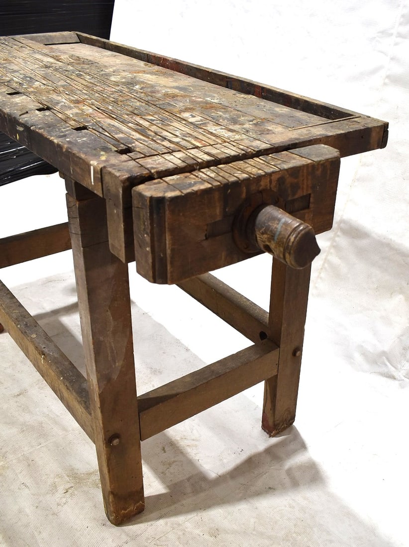 COUNTRY MAPLE CARPENTER'S WORK BENCH - 4