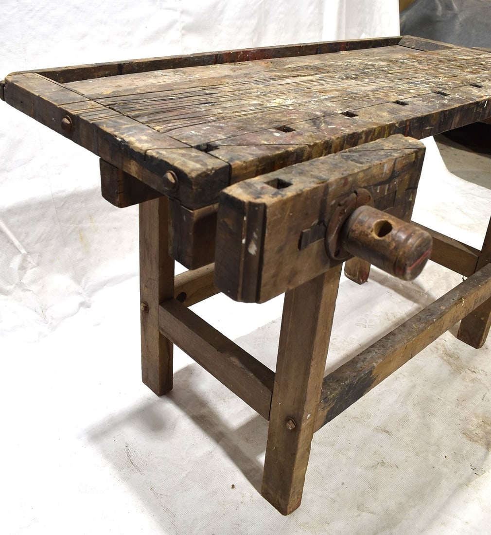 COUNTRY MAPLE CARPENTER'S WORK BENCH - 5