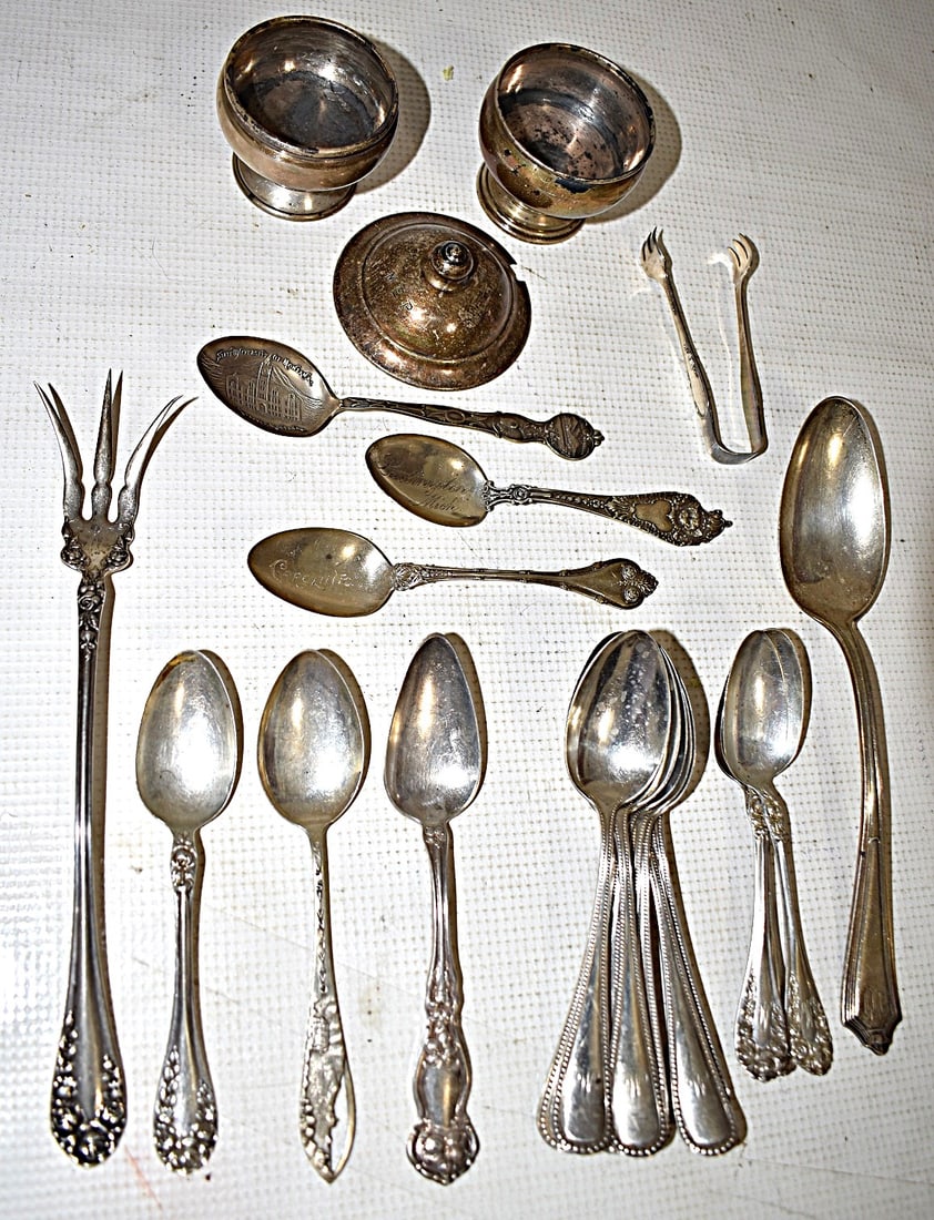 ASST MIXED STERLING INCL. 10 BIRKS TEASPOONS/R. WALLACE (1 of 4)
