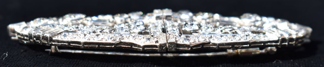FINE TIFFANY PLATINUM/DIAMOND CONVERTIBLE BROOCH/CLIPS - 16