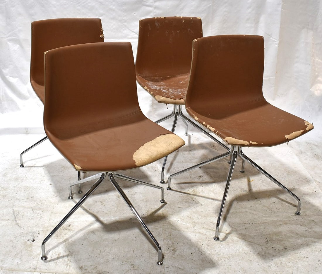 LOT (4) ITALIAN DESIGNER SWIVEL CHAIRS, 21ST C. (1 of 6)