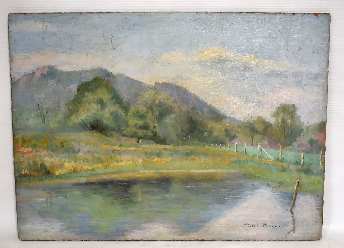 O/M CONNECTICUT LANDSCAPE SIGNED ETHEL PAXSON (1 of 6)