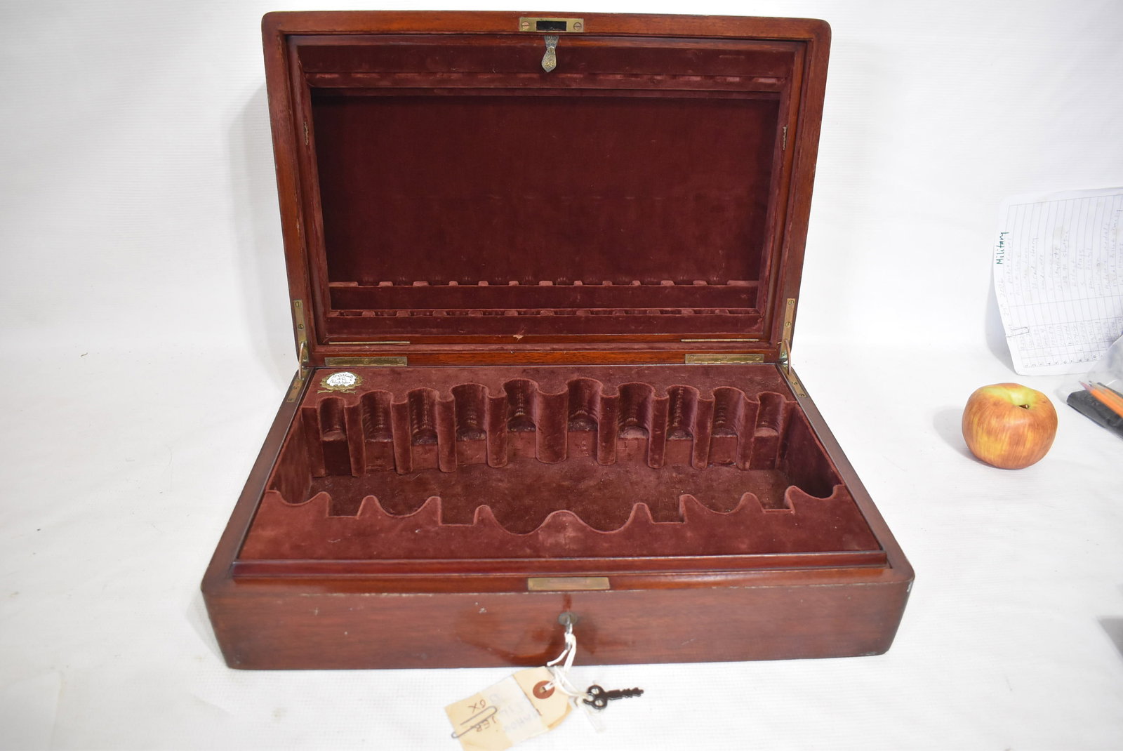 J.E. CALDWELL MAHOGANY SILVER CHEST, 19TH C. (1 of 6)