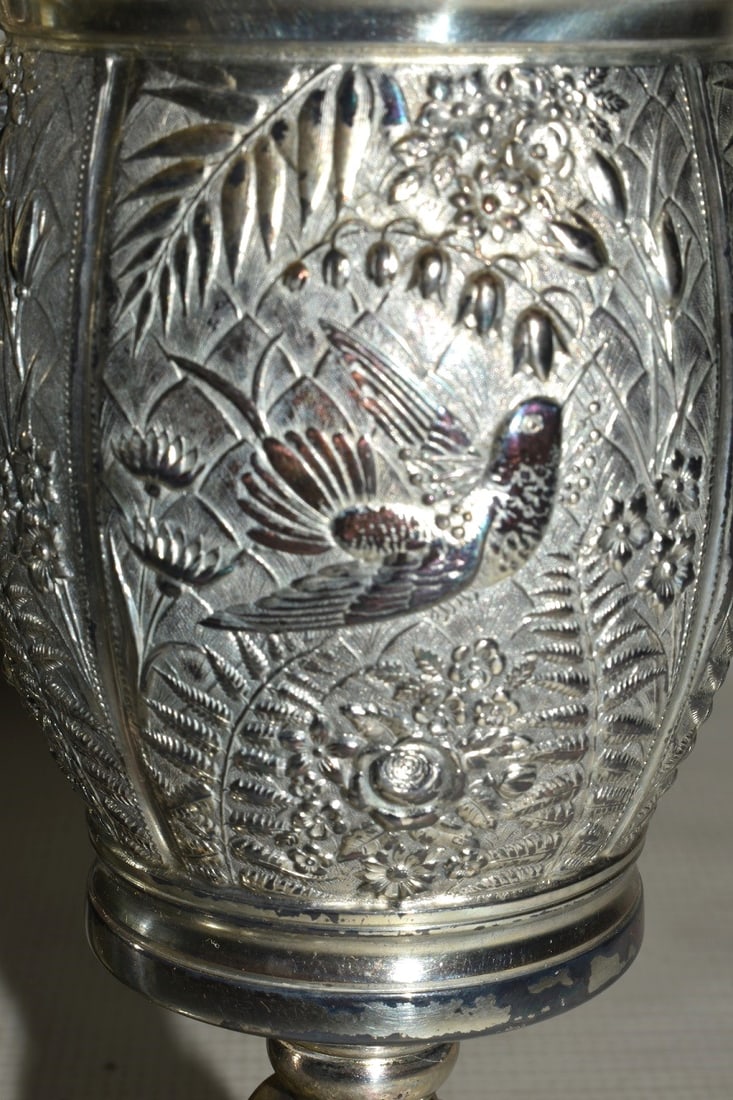 VICTORIAN SILVERPLATE SPOONER C. 1880 H 14" - 7