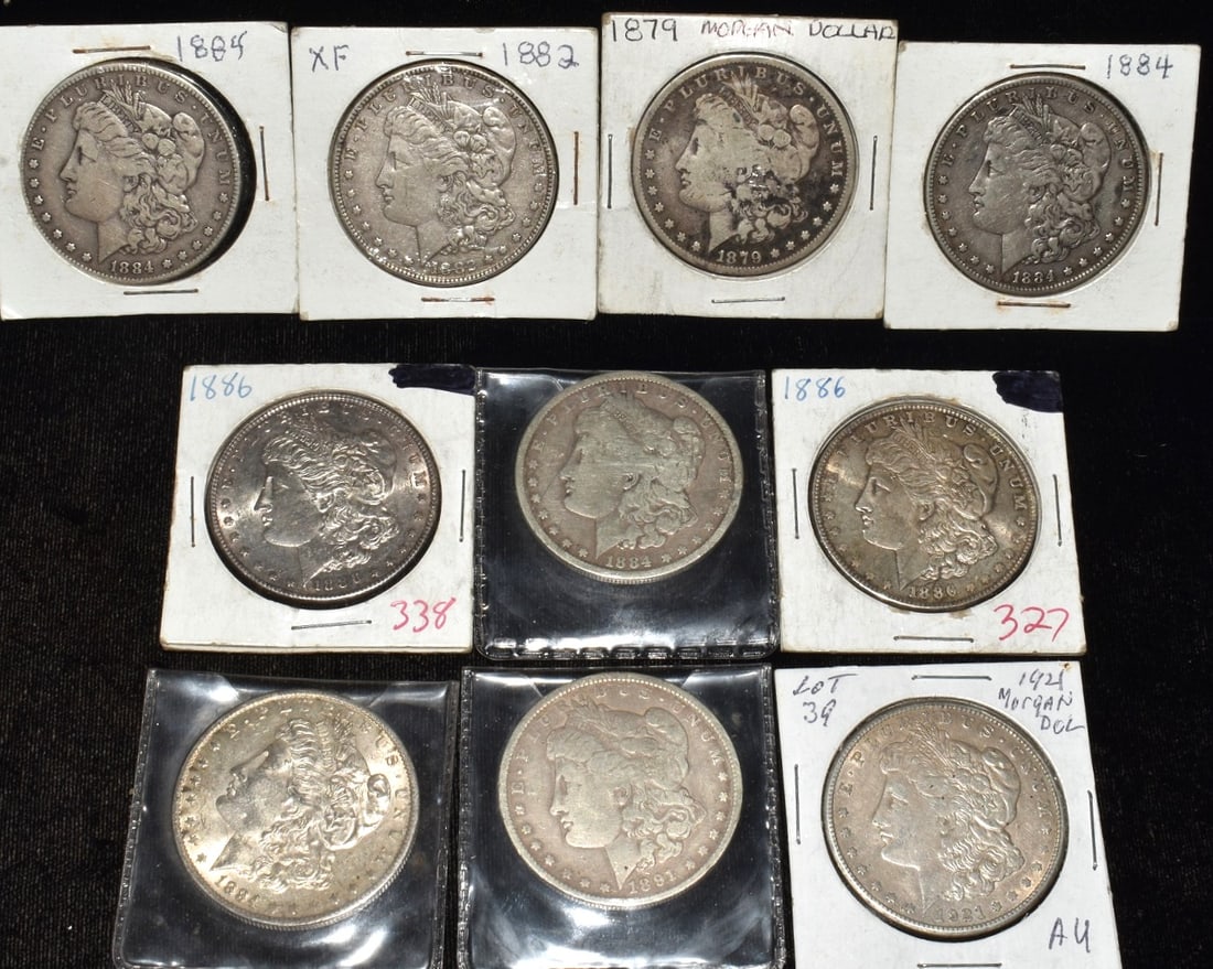 LOT (10) U.S. MORGAN SILVER DOLLARS MIXED DATES (1 of 6)