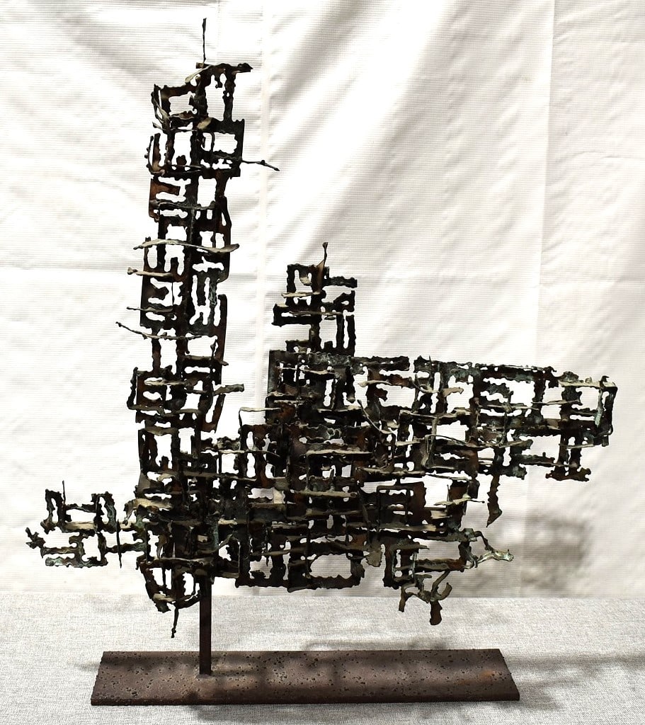 MCM BRONZE BRUTALIST SCULPTURE SIGNED FANTONI (MARCELLO (1 of 8)