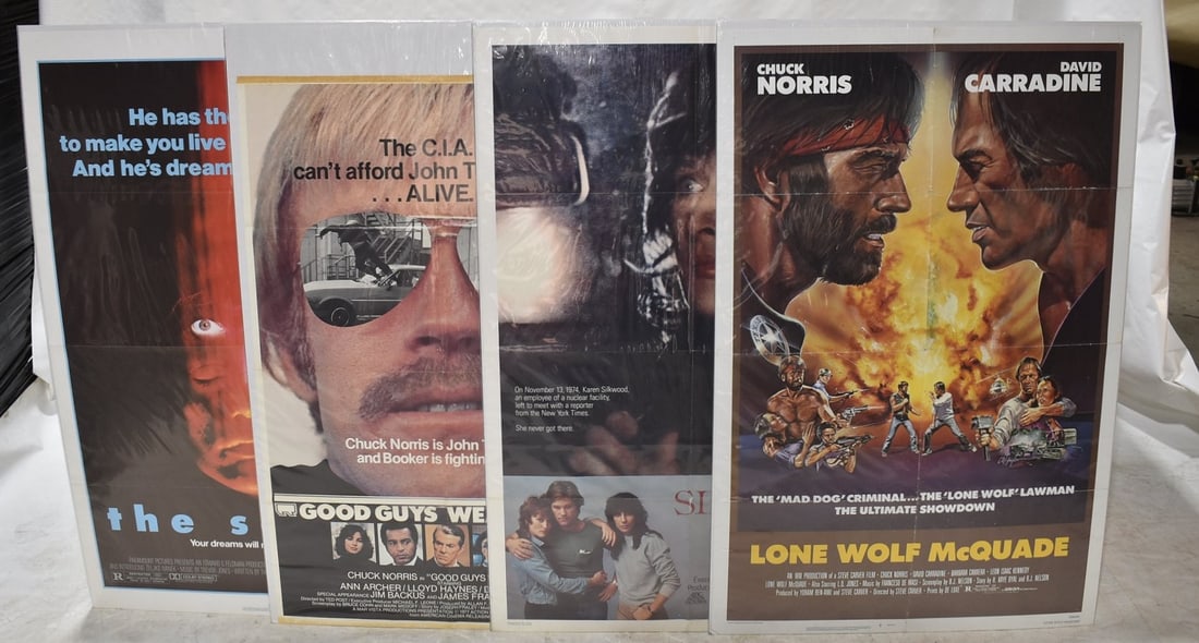 4 VINT. MOVIE POSTERS INCL. LONE WOLF, THE SENDER, ETC. (1 of 9)