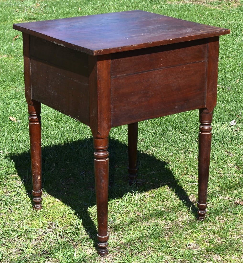 SHERATON WALNUT/TIGER MAPLE WORK STAND C. 1830 - 5