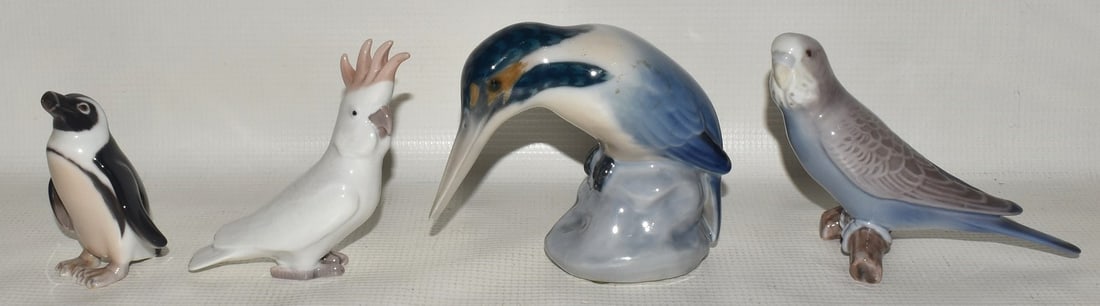 LOT(4) B&G BIRDS; TALLEST 4 1/2": LOT(4) B&G BIRDS; TALLEST 4 1/2"