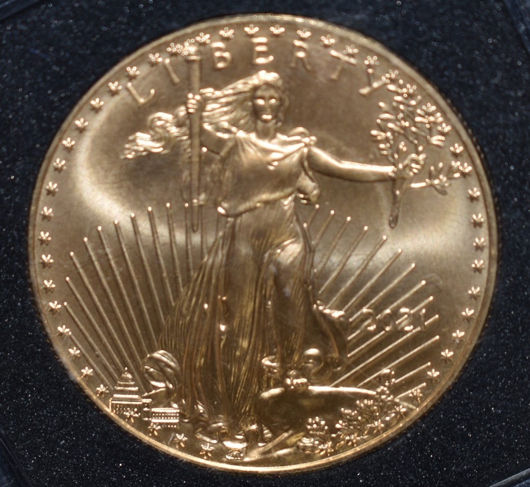 2021 SAINT GAUDENS 20 DOLLAR GOLD COIN, 1 OZ.: 2021 SAINT GAUDENS 20 DOLLAR GOLD COIN, 1 OZ.