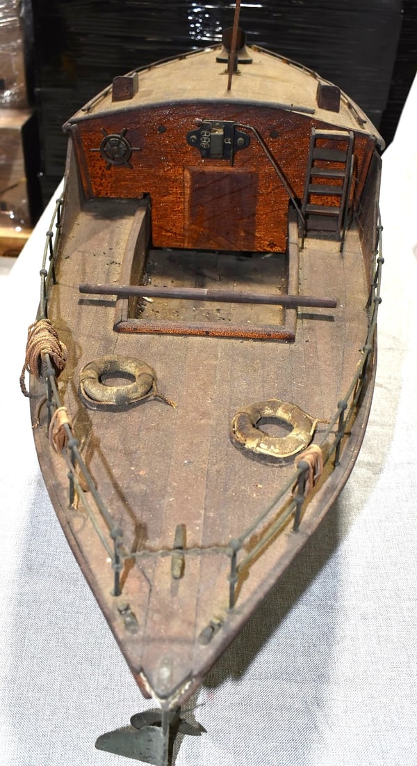 REMOTE CONTROL SHIP MODEL, C. 1910/20, L. 48" - 5