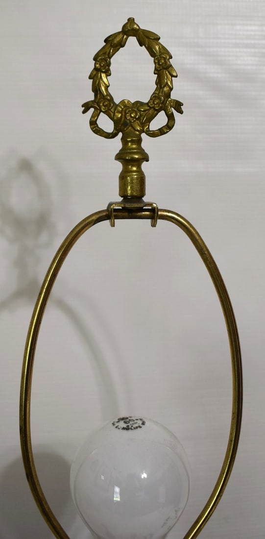 BELGIUM MARBLE/GILT BRONZE ORMOLU MOUNTED TABLE LAMP - 5