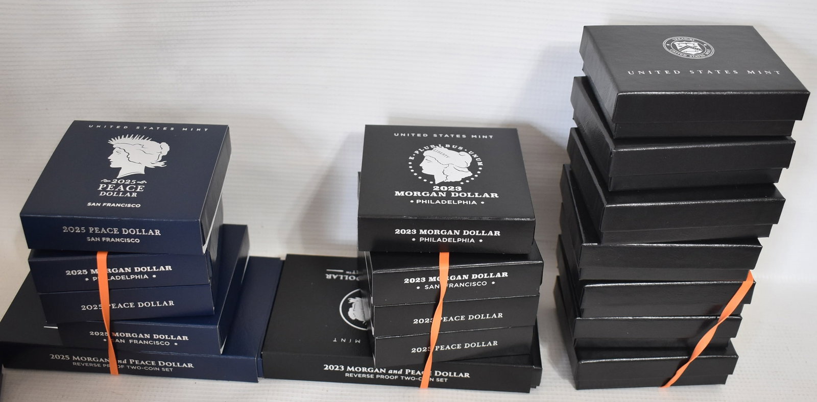 BOX LOT ASSORTED COIN BOXES/HOLDERS - 5