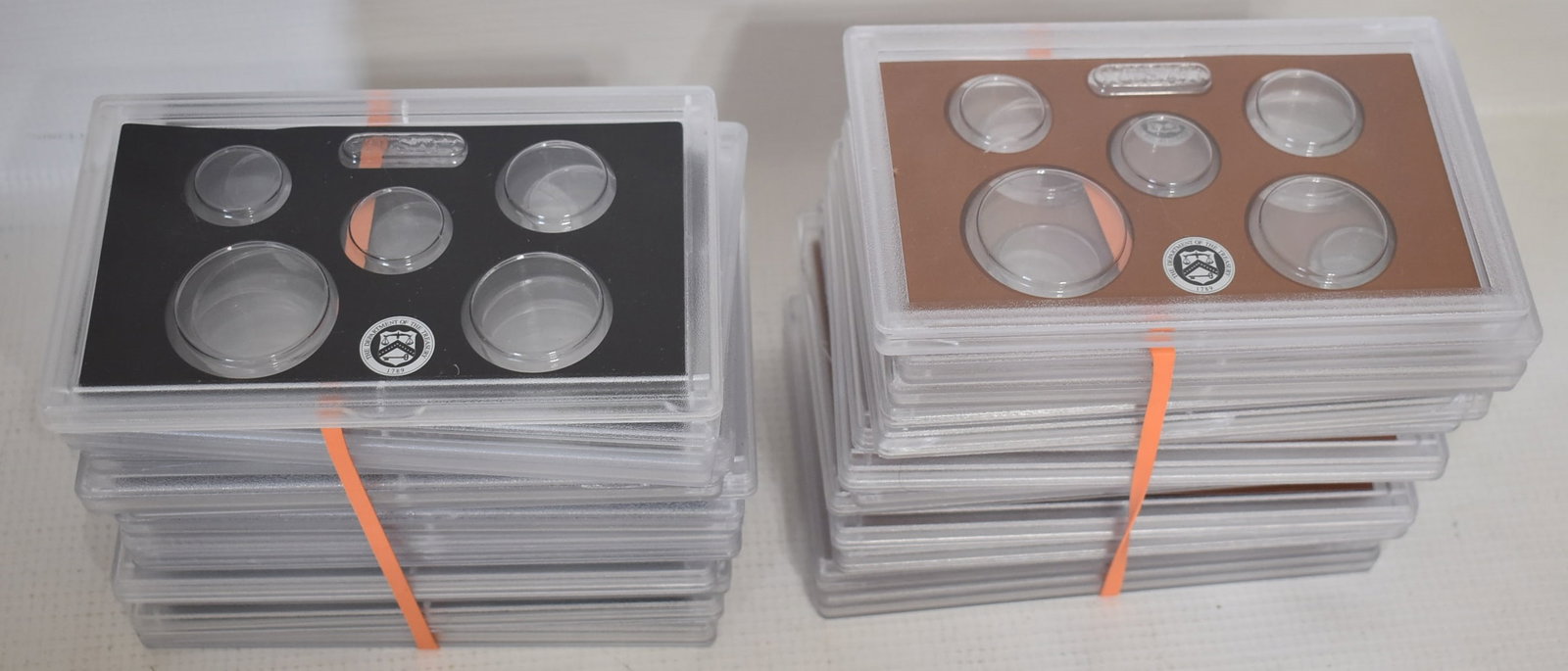 BOX LOT ASSORTED COIN BOXES/HOLDERS - 8