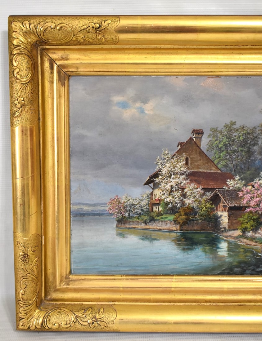O/B CHERRY/APPLE BLOSSOMS SIGNED A. METHFESSEL 1903 - 4
