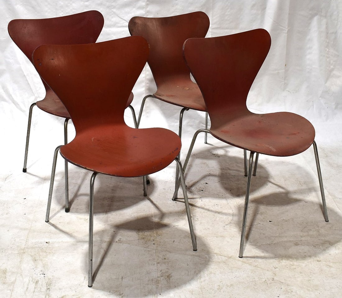 (4) ARNE JACOBSEN/FRITZ HANSEN FORMED PLYWOOD CHRS (1 of 8)