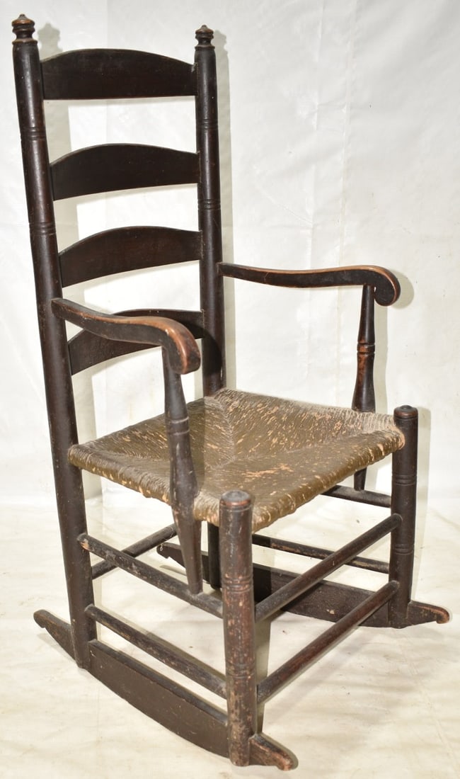 HUDSON VALLEY COUNTRY ARMCHAIR ROCKER, 19TH C. (1 of 5)