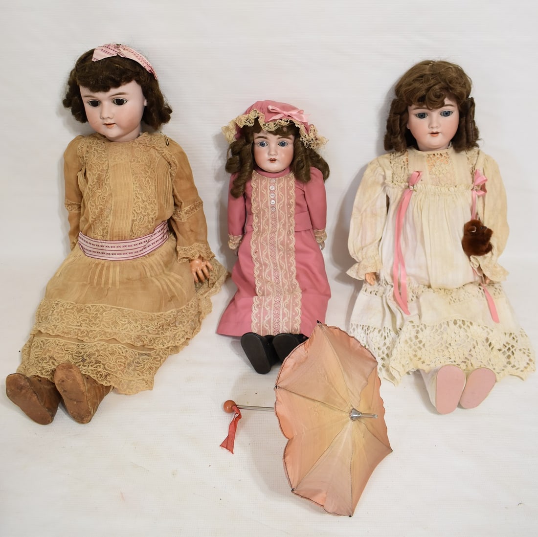 LOT (3) ASSORTED BISQUE DOLLS, 19/20TH C. (1 of 9)