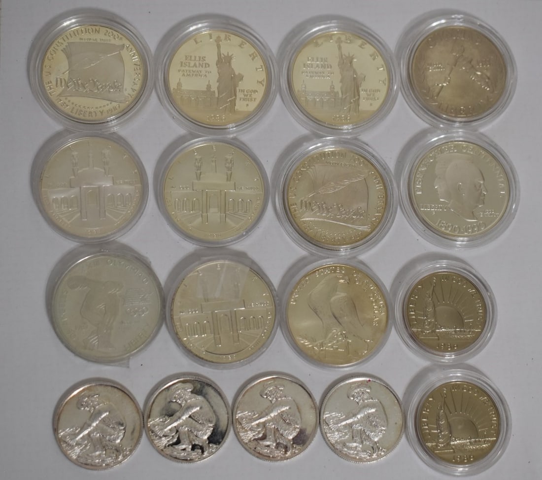LOT (17) ASSORTED U.S. SILVER ROUNDS, APPROX. 16.1 OZ. (1 of 9)