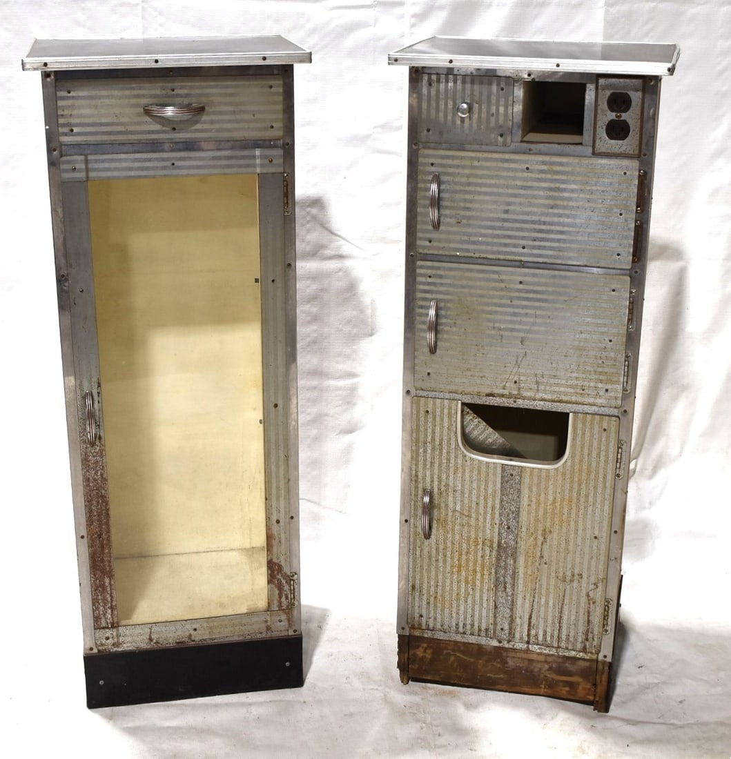 PR. ART DECO BARBER SHOP CABINETS, C. 1920/30, (1 of 6)
