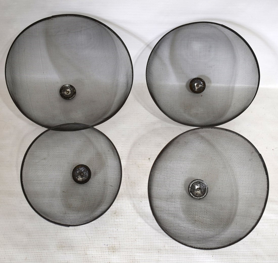 SET (4) JOHNSON'S IMPROVED DISH/PIE COVERS, 19TH C. - 3
