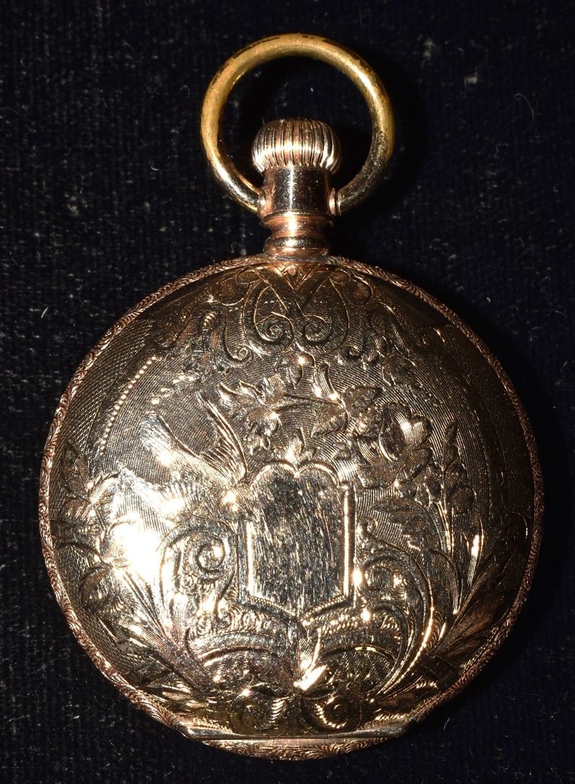 AMERICAN WALTHAM 14KT YELLOW GOLD H/C POCKET WATCH: AMERICAN WALTHAM 14KT YELLOW GOLD H/C POCKET WATCH, W. 25.2 DWT