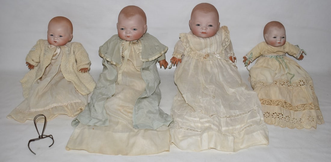 LOT (4) ASSORTED BISQUE DOLLS, 19/20TH C. (1 of 7)