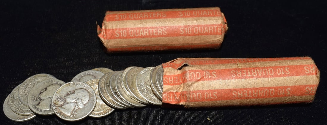 LOT (80) U.S. SILVER WASHINGTON QUARTERS, MIXED DATES (1 of 2)