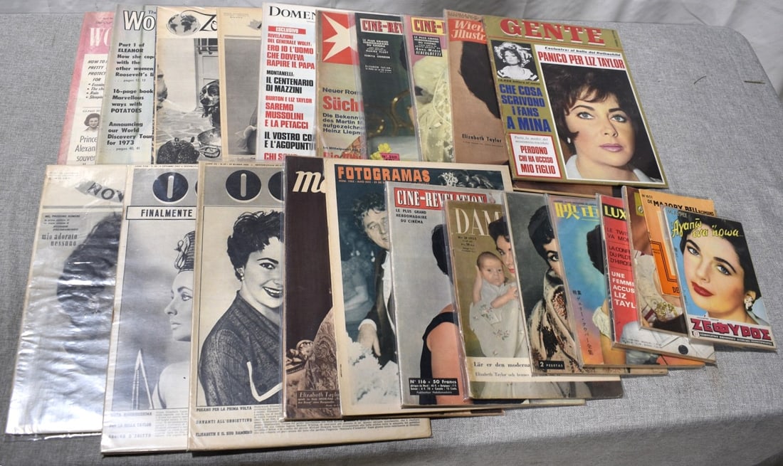 LOT ASSORTED VINTAGE ELIZABETH TAYLOR (1932-2011) COVER (1 of 5)