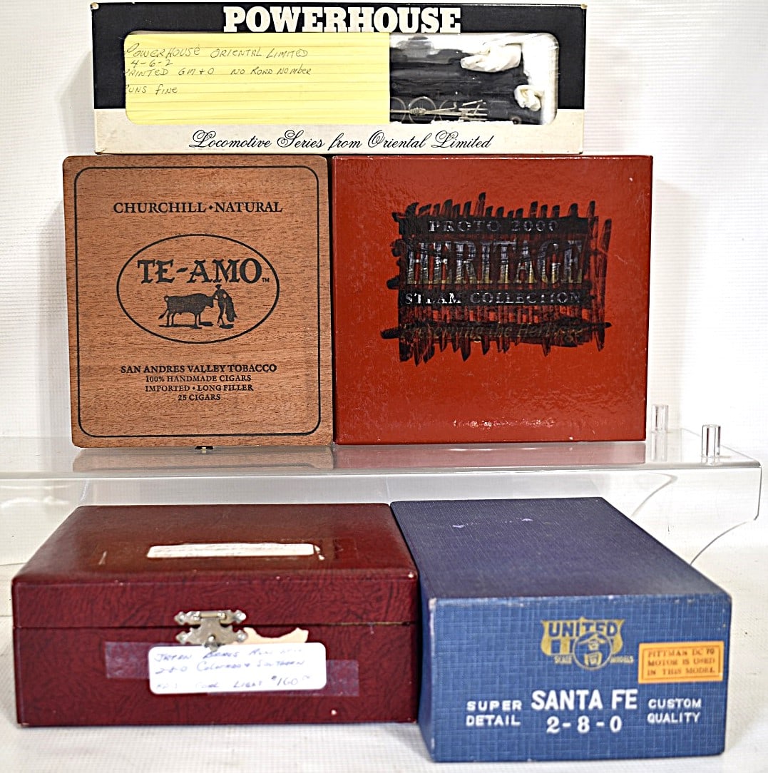 LOT (5) ASSORT. BRASS HO GAUGE LOCOMOTIVES INCL. POWER+ (1 of 10)