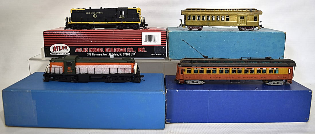 LOT (4) ASSORTED BRASS HO GAUGE TRAINS (1 of 5)